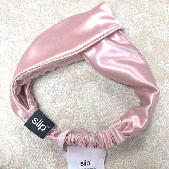 Brand New Slip Pure Silk Pale Pink Mulberry Twist Knot Headband for Hair - Picture 3 of 14